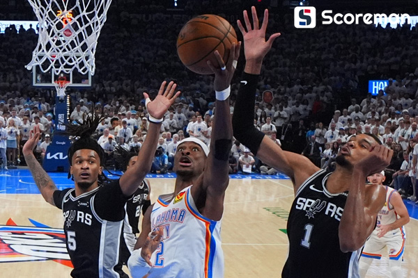 NBA 오클라호마시티, 서부 결승 5차전 승리…2년 연속 파이널 진출까지 '1승'