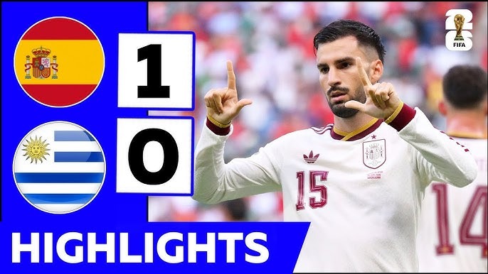 ​สเปนเฉือนอุรุกวัย 1-0 บาเอนาซัดทำมุสเลราซองแตก คาโนบิโอโดนใบแดง