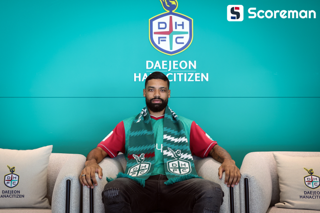 대전, 194cm 브라질 공격수 디오고 영입...창단 첫 준우승 이어 전력 강화