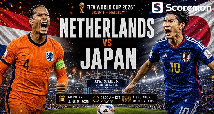 6월15일 월드컵 - 네덜란드 VS 일본 해외 축구 분석 프리뷰