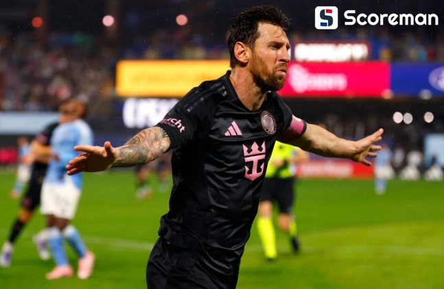 인터 마이애미, 뉴욕시티에 4-0 대승... 메시 '멀티골'로 부앙가 제치고 MLS 득점 선두