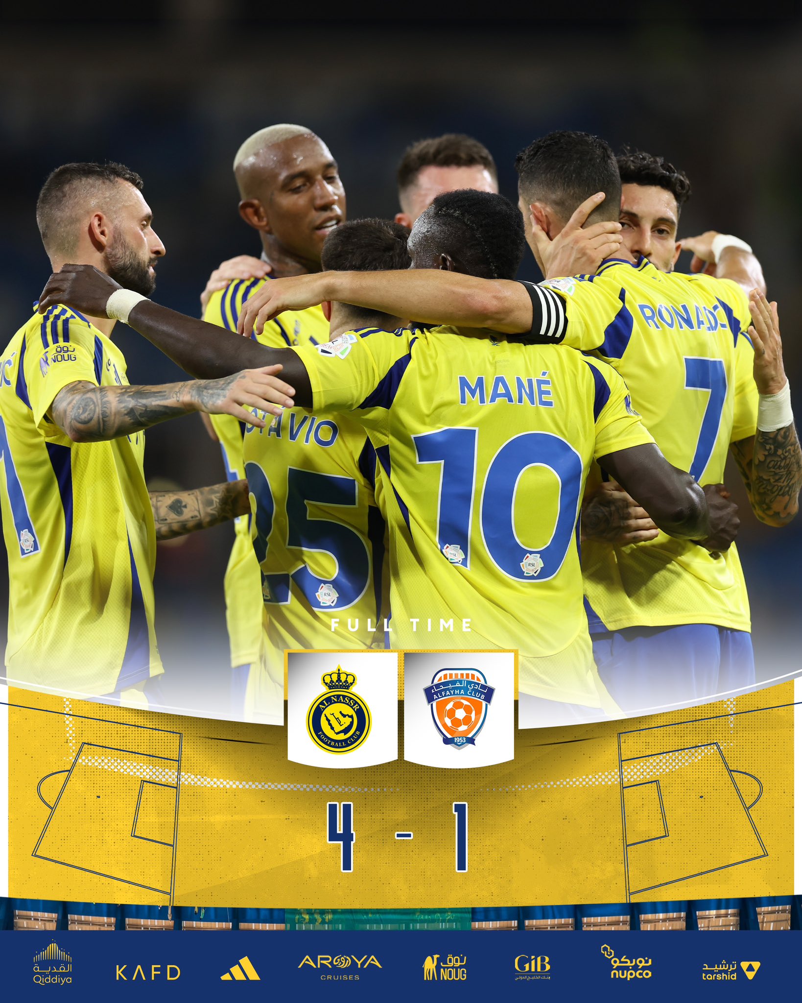 Kết quả VĐQG Ả Rập Xê Út: Al-Feiha 1-4 Al-Nassr FC