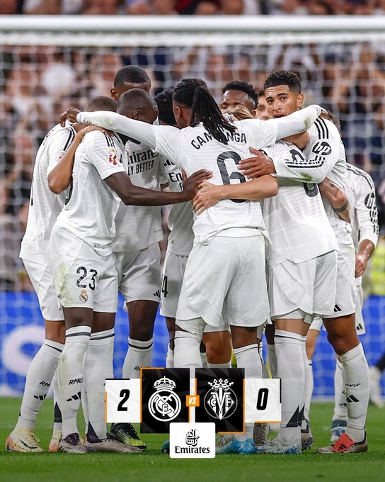 Kết quả VĐQG Tây Ban Nha: Real Madrid 2-0 Villarreal
