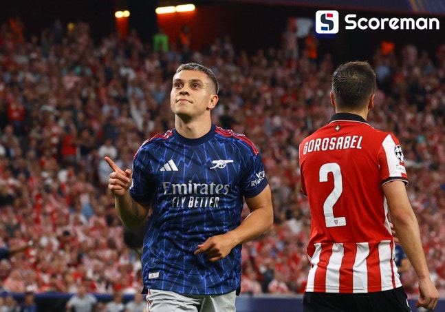 아스널, 아틀레틱 빌바오 원정 2-0 완승...마르티넬리·트로사르 '두골 합작