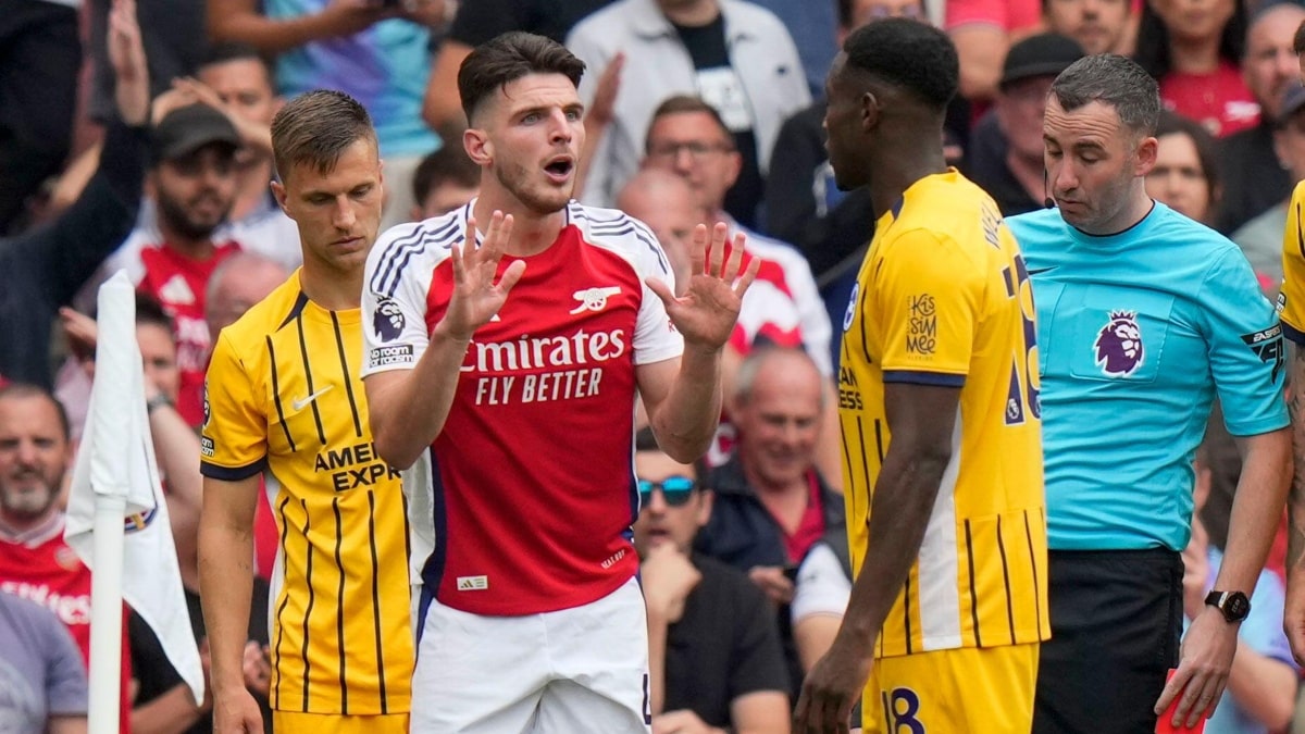 Arteta 'Amazed' by Rice's Red Card Decision in Arsenal Draw