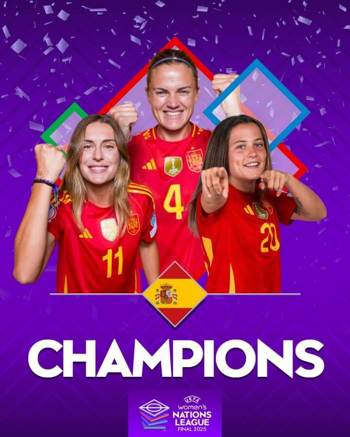 Tây Ban Nha 3-0 Đức bảo vệ chức vô địch Women's UEFA Nations League, đăng quang ở cả 2 kỳ giải