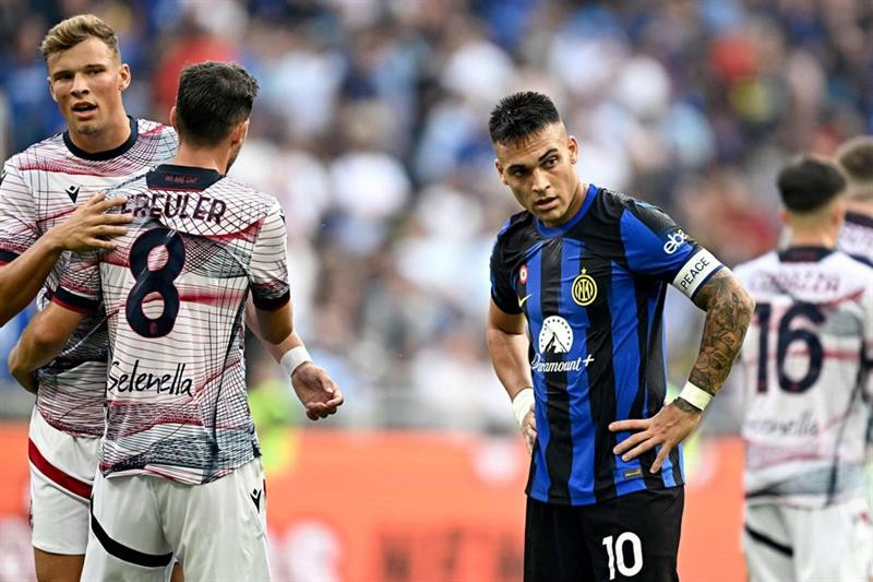 ​Inter Milan 2-2 Bologna | Chuỗi 6 trận thắng của Inter bị chấm dứt, Dumfries và Lautaro lập công