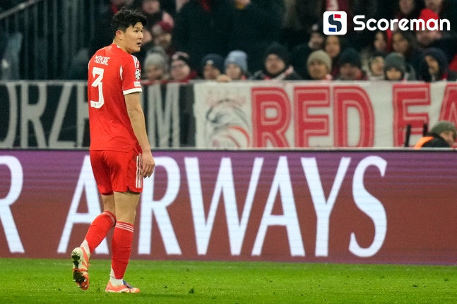 김민재 퇴장에도…뮌헨, 위니옹 SG 2-0 완파 ‘UCL 16강행’