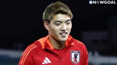 Japanese national team player Ritsu Doan spoke to the media after finishing training