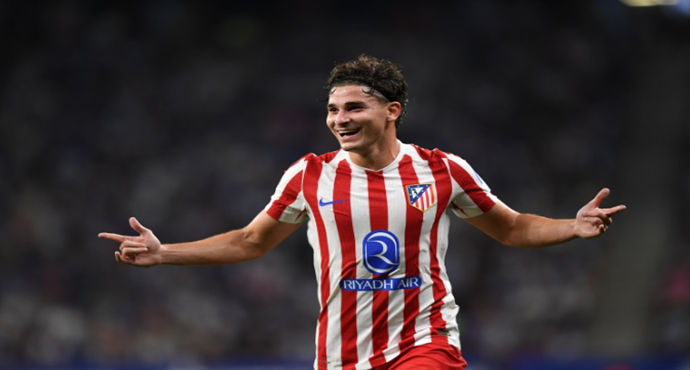 Alvarez sẽ tham gia vào 10 bàn thắng trên sân nhà tại La Liga vào năm 2025, chỉ kém Mbappé và Budimir