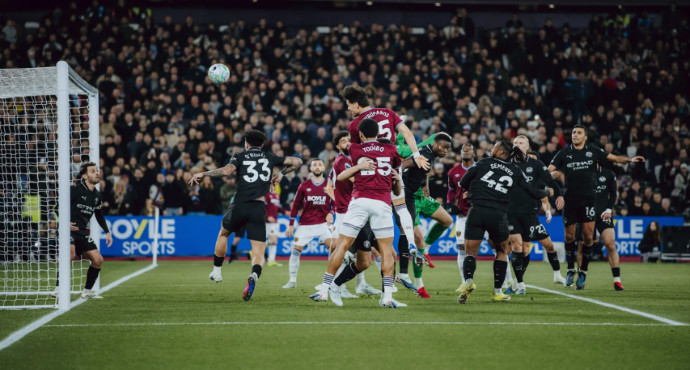 West Ham United 1-1 Manchester City | Man City chỉ thắng 1 trận trong 4 trận gần đây và cách Arsenal 9 điểm