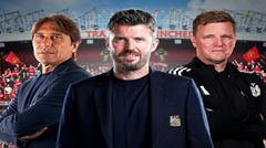 Tỷ lệ cược HLV Man United: Eddie Howe 3.00, ngang bằng Carrick tại vị ở vị trí số 1, Conte 6.5 thứ 3