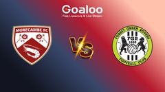England Conference---Morecambe VS Forest Green Rovers Prediction