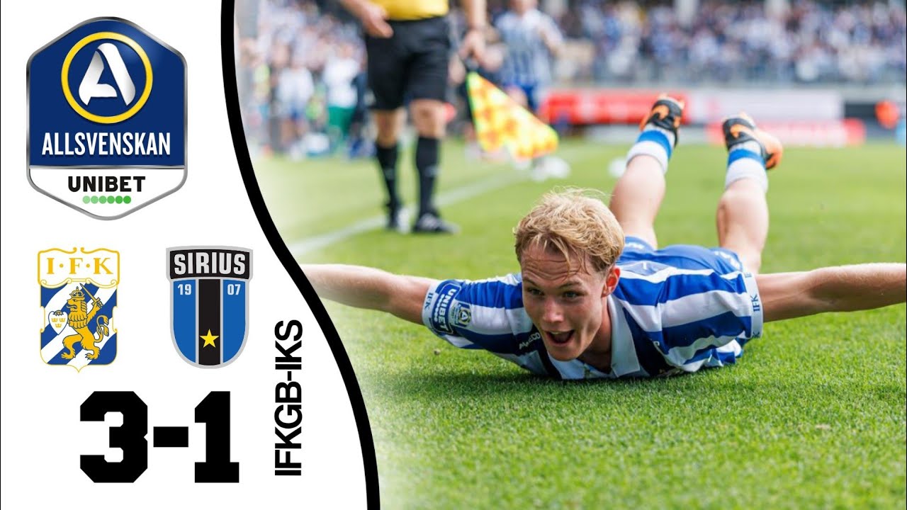 Match Highlights: IFK Goteborg 3-1 IK Sirius FK VĐQG Thụy Điển