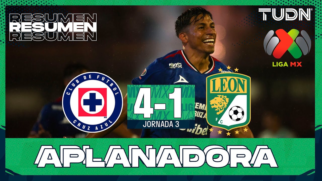 Primera Division Liga MX CDSyC Cruz Azul 4-1 Club Leon Highlights,Hot Video - Goaloo