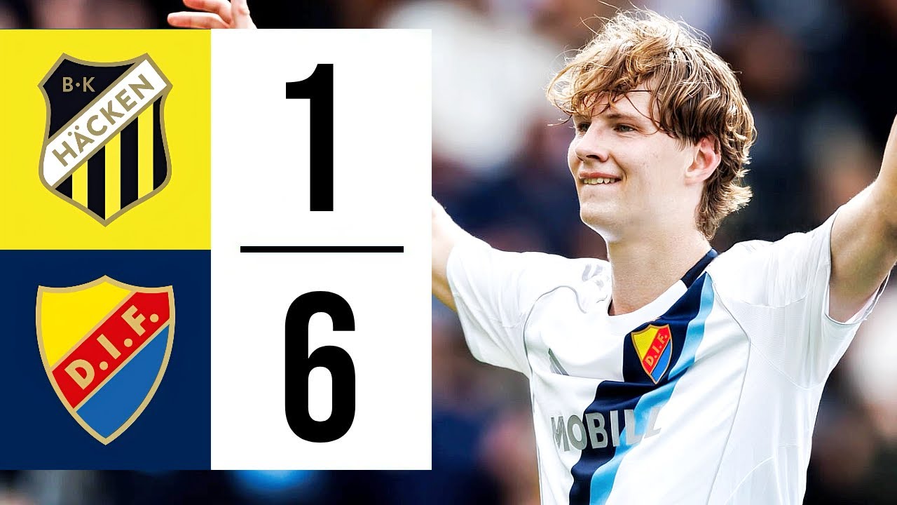 Swedish Allsvenskan Hacken 1-6 Djurgardens Highlights,Hot Video - Goaloo