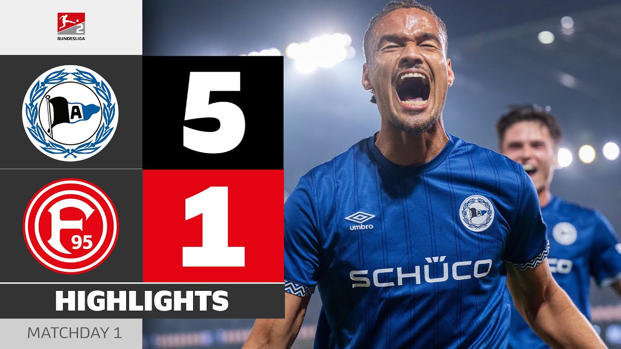 German Bundesliga 2 Arminia Bielefeld 5-1 Fortuna Dusseldorf Highlights,Hot Video - Goaloo