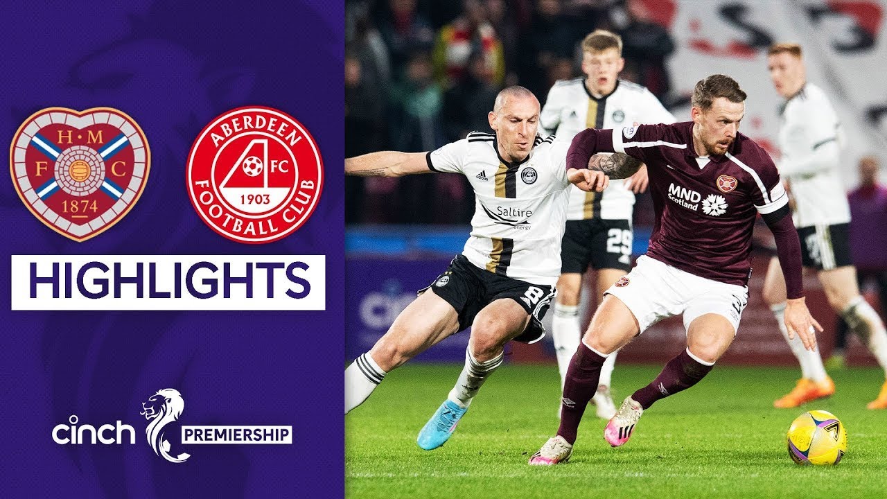 Scottish Premier League Heart of Midlothian 2-0 Aberdeen Highlights,Hot Video - Goaloo