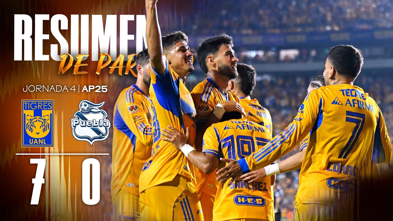 ไฮไลท์+เม็กซิโก พรีเมร่า ดิวิชั่น:ไทเกรส ยูเอเอ็นแอล 7-0 Puebla丨เม็กซิโก พรีเมร่า ดิวิชั่น 2025-2026丨09-08-2025