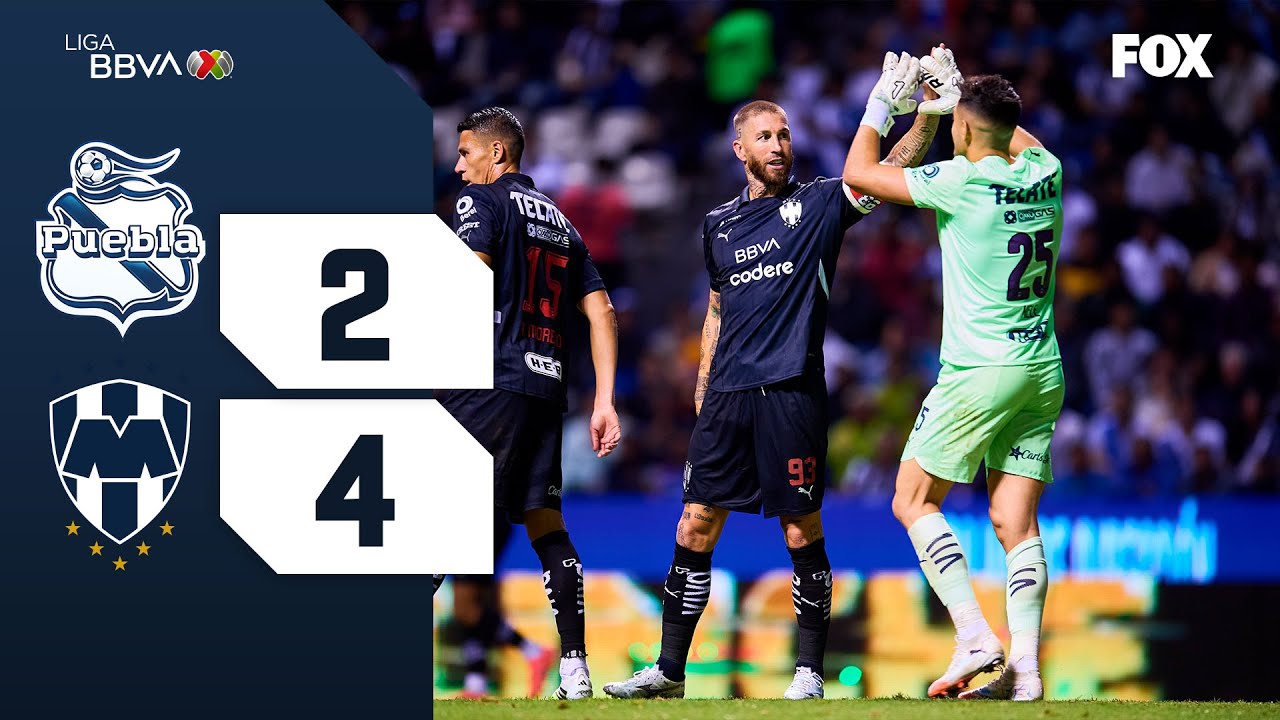 Primera Division Liga MX Puebla 2-4 Monterrey Highlights,Hot Video - Goaloo