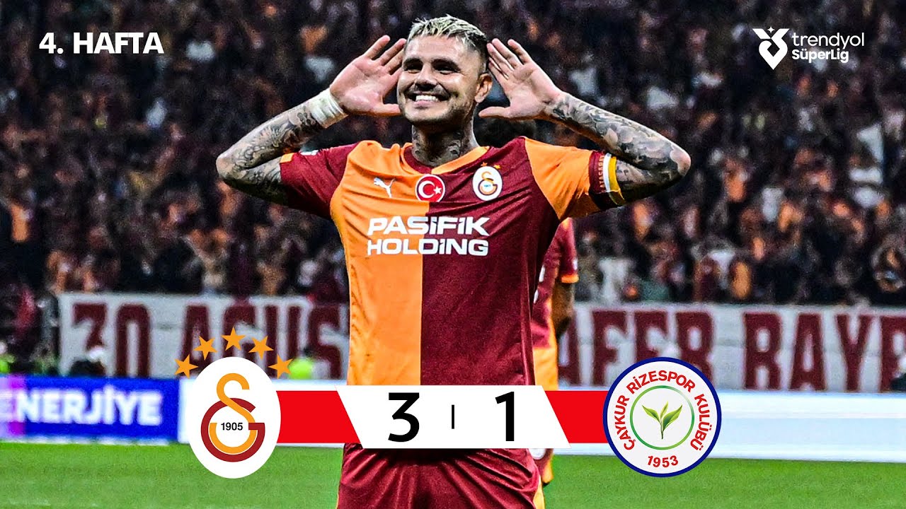 Turkey Super Lig Galatasaray 3-1 Caykur Rizespor Highlights,Hot Video - Goaloo