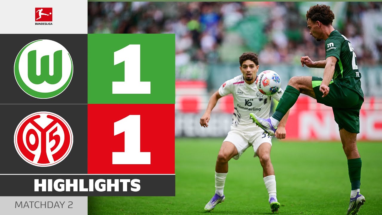 Highlights:German Bundesliga VfL Wolfsburg 1-1 FSV Mainz 05 - Nowgoal