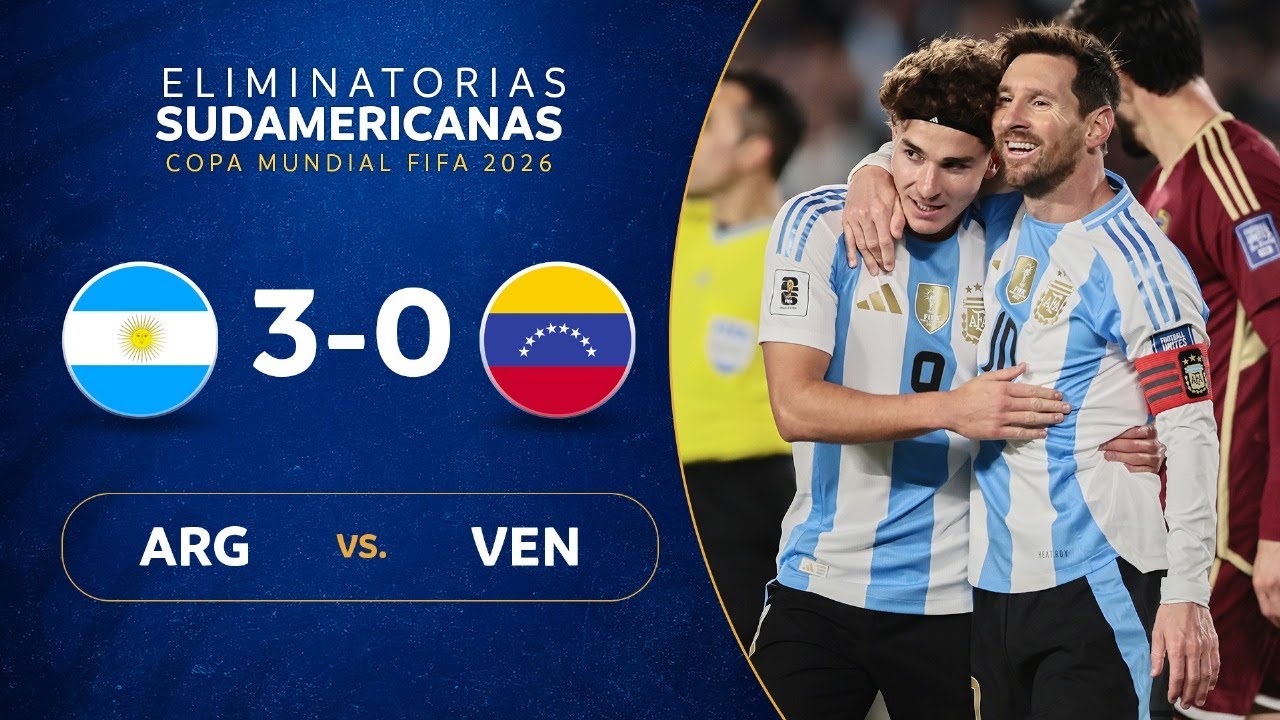 ไฮไลท์+ฟุตบอลโลก รอบคัดเลือก โซนอเมริกาใต้:อาร์เจนตินา 3-0 Venezuela丨ฟุตบอลโลก รอบคัดเลือก โซนอเมริกาใต้ 2023-2025丨05-09-2025