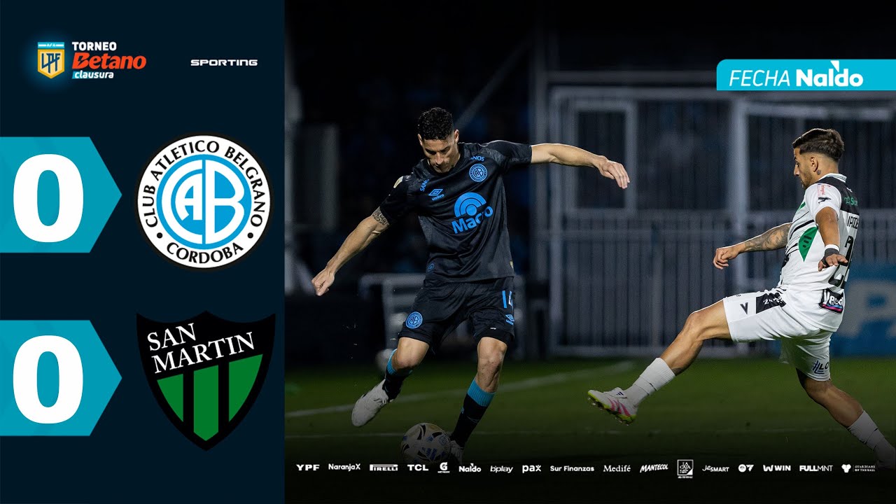 Argentine Division 1 Belgrano 0-0 San Martin San Juan Highlights,Hot Video - Goaloo