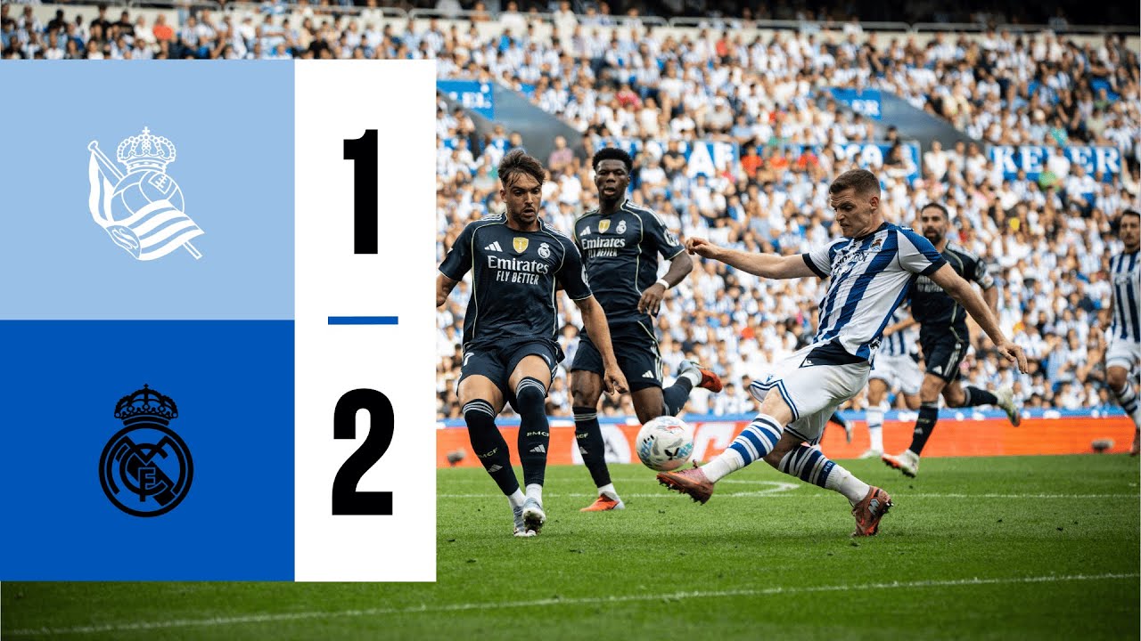 Spanish La Liga Real Sociedad 1-2 Real Madrid Highlights,Hot Video - Goaloo