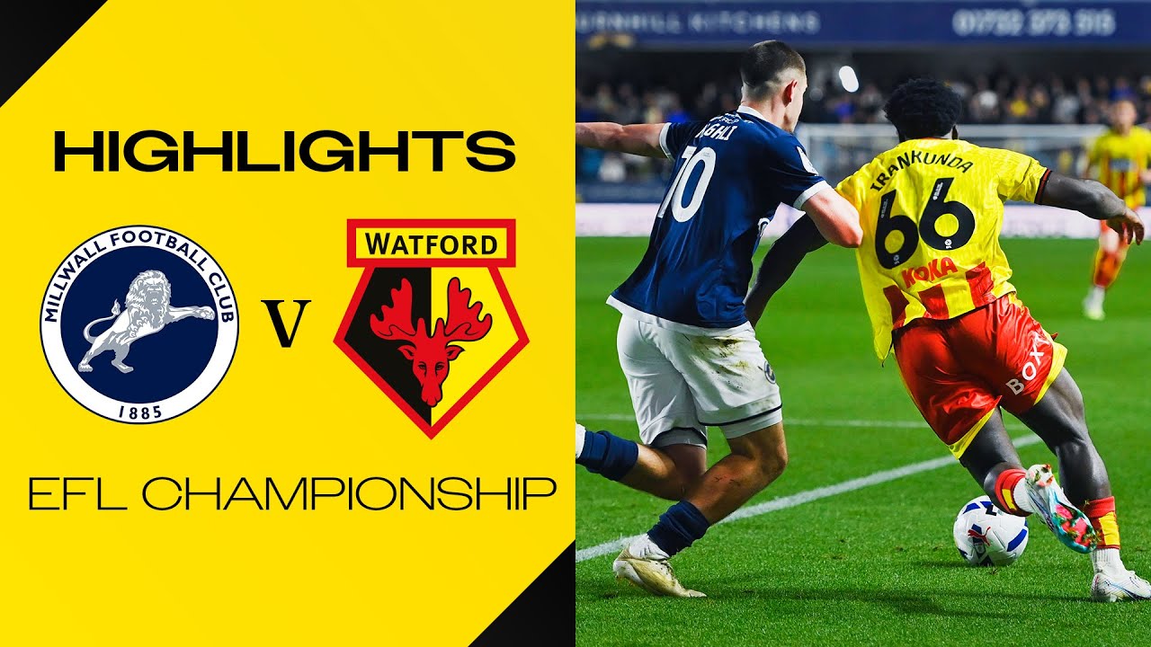 England Championship Millwall 1-0 Watford Highlights,Hot Video - Goaloo