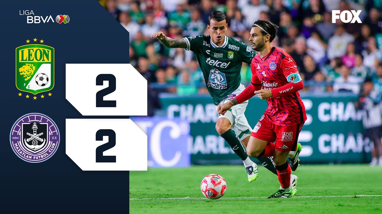 ไฮไลท์+เม็กซิโก พรีเมร่า ดิวิชั่น:คลับ เลออน 2-2 Mazatlan FC丨เม็กซิโก พรีเมร่า ดิวิชั่น 2025-2026丨24-09-2025