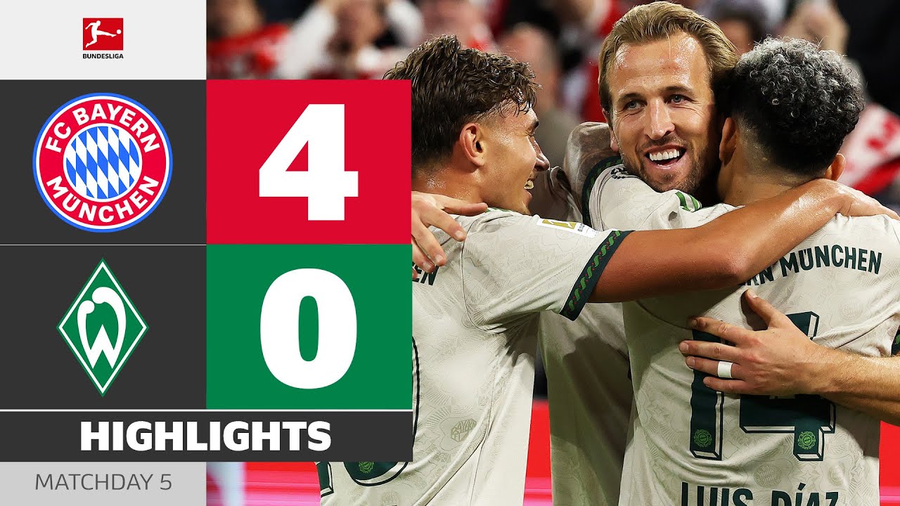 Match Highlights: Bayern Munich 4-0 Werder Bremen VĐQG Đức