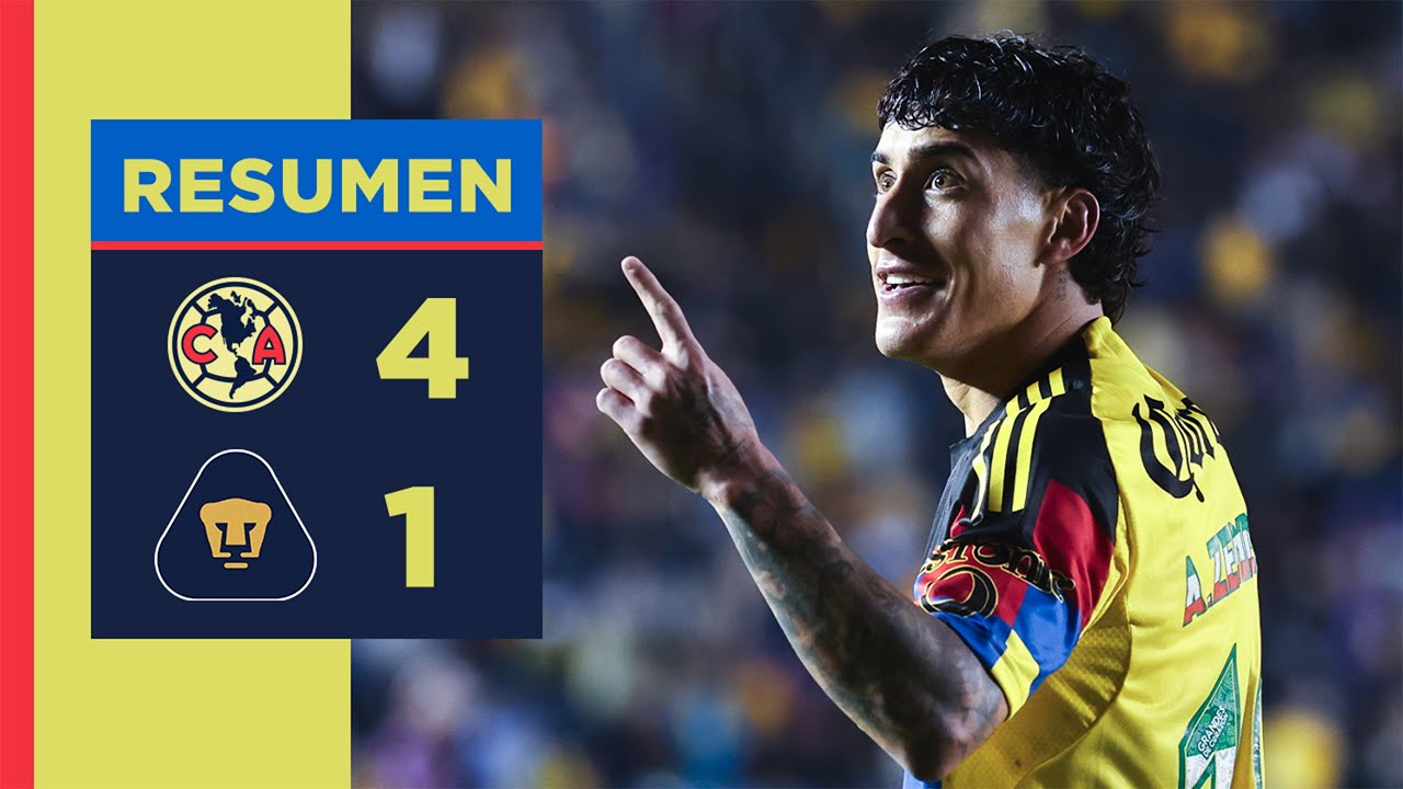 ไฮไลท์+เม็กซิโก พรีเมร่า ดิวิชั่น:คลับ อเมริกา 4-1 Pumas U.N.A.M.丨เม็กซิโก พรีเมร่า ดิวิชั่น 2025-2026丨28-09-2025