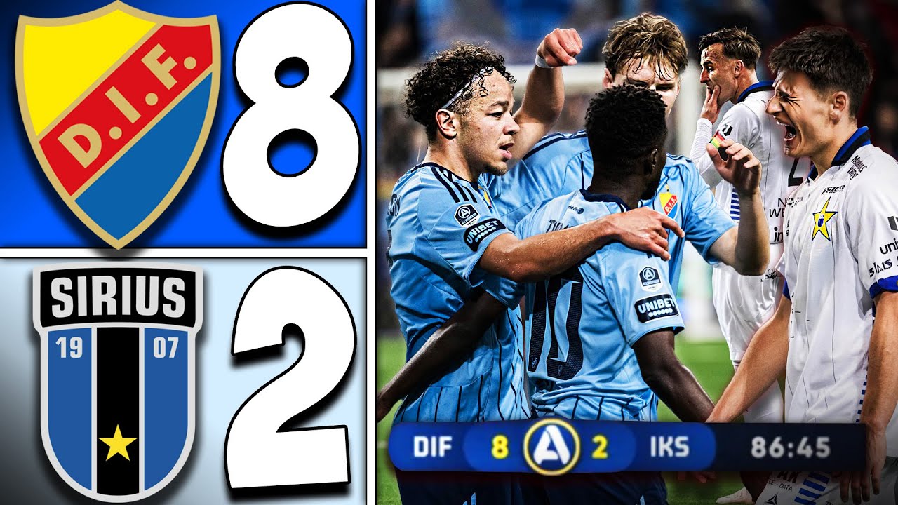 Djurgarden 8-2 Sirius丨Melhores Momentos -Allsvenskan