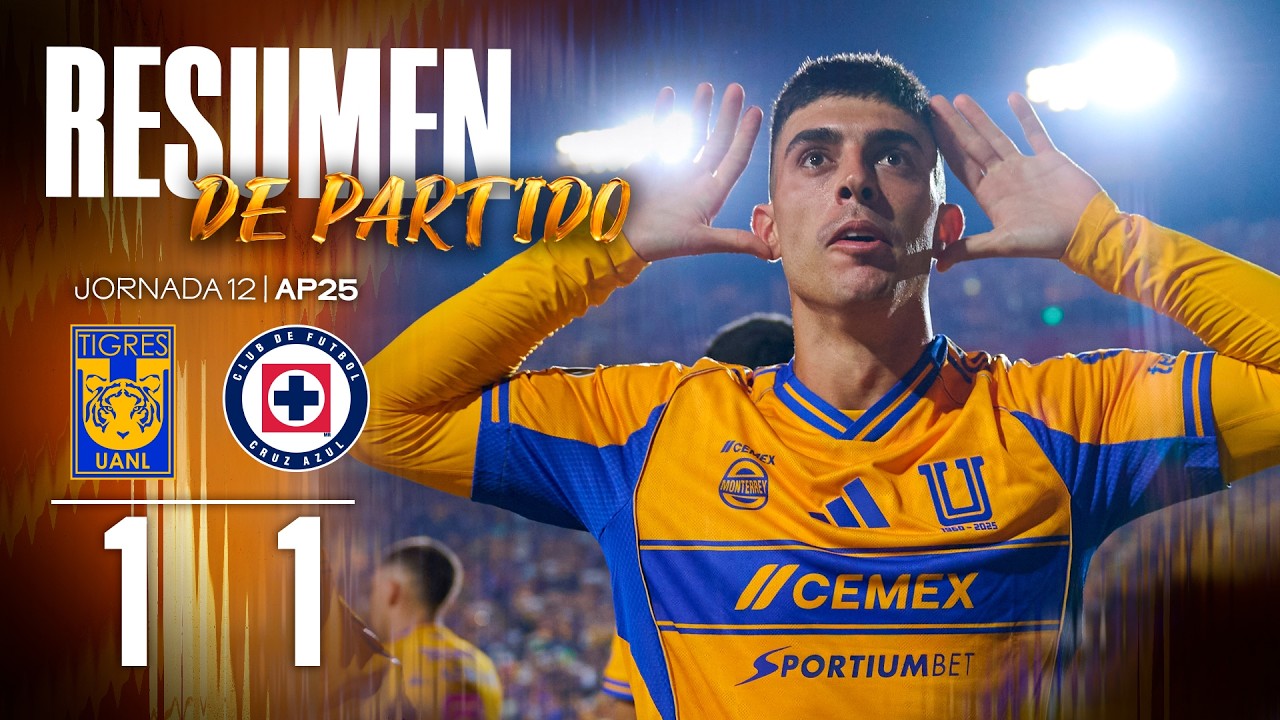 Primera Division Liga MX Tigres UANL 1-1 CDSyC Cruz Azul Highlights,Hot Video - Goaloo