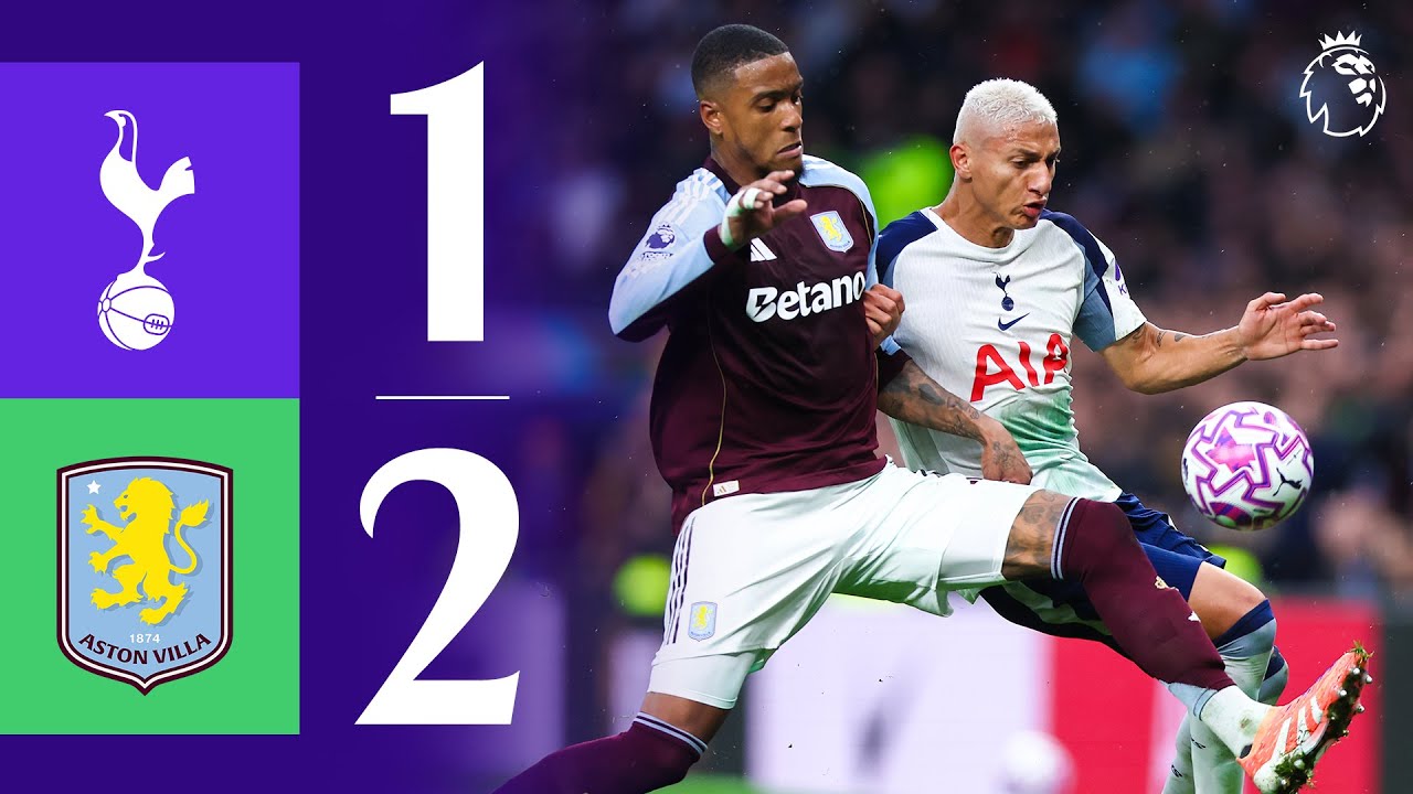 English Premier League Tottenham Hotspur 1-2 Aston Villa Highlights,Hot Video - Goaloo