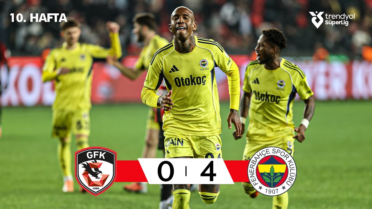 Turkey Super Lig Gazisehir Gaziantep 0-4 Fenerbahce Highlights,Hot Video - Goaloo