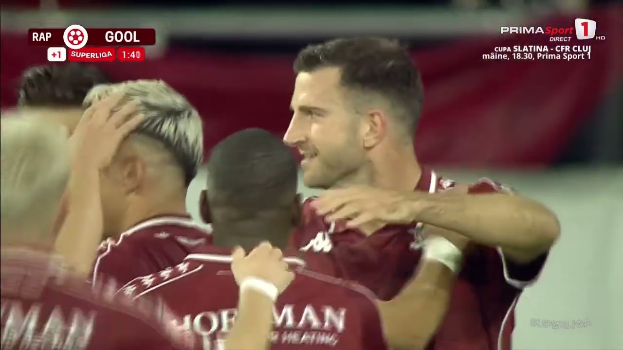 Romania Liga I Rapid Bucuresti 4-1 FC Unirea 2004 Slobozia Highlights,Hot Video - Goaloo