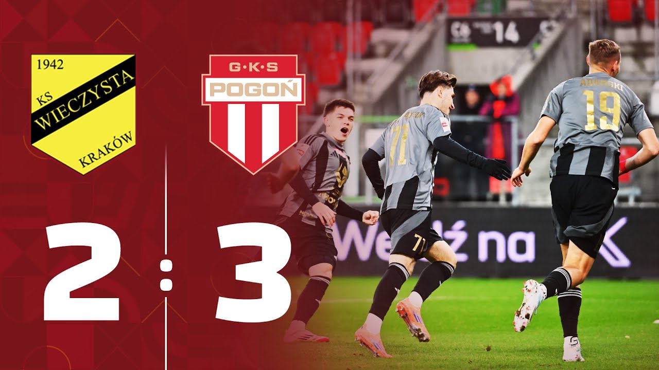 ไฮไลท์+โปแลนด์ ลิกา 1:เคเอส วีซซิสตา กราคูฟ 2-3 Pogon Grodzisk Mazowiecki丨โปแลนด์ ลิกา 1 2025-2026丨28-10-2025