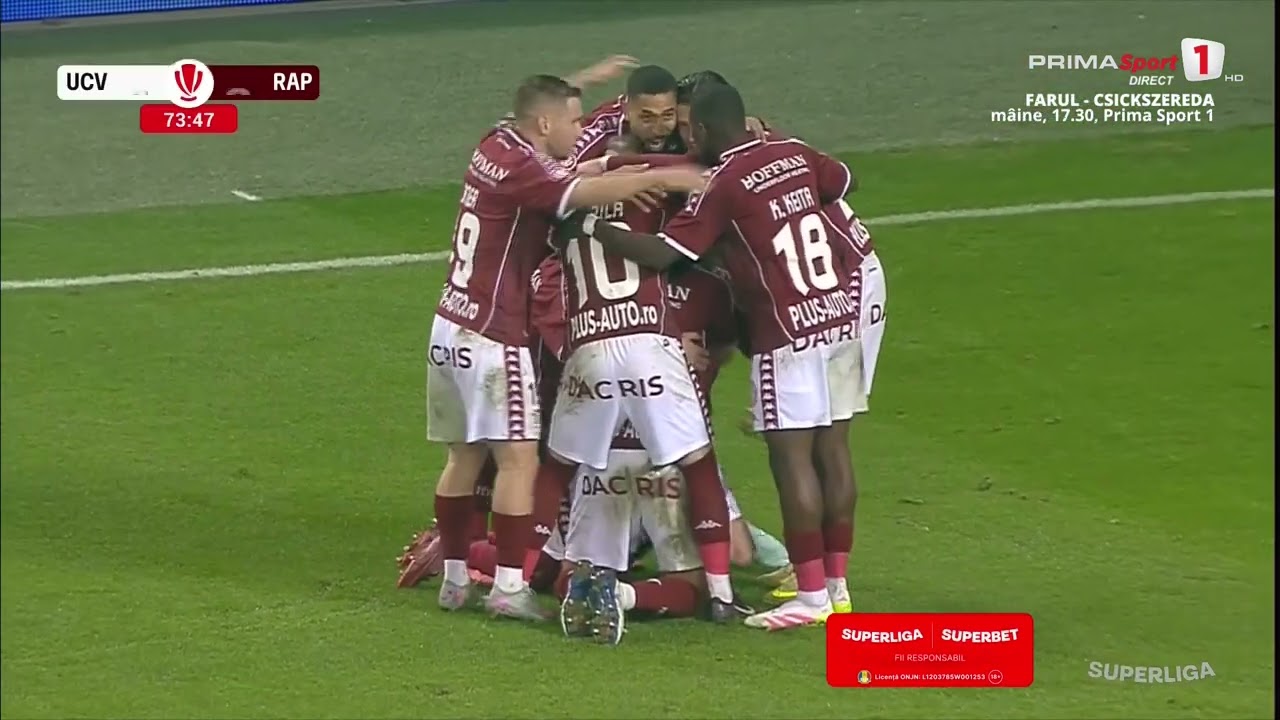 Univ. Craiova 2-2 Rapid Bucuresti丨Melhores Momentos -Superliga