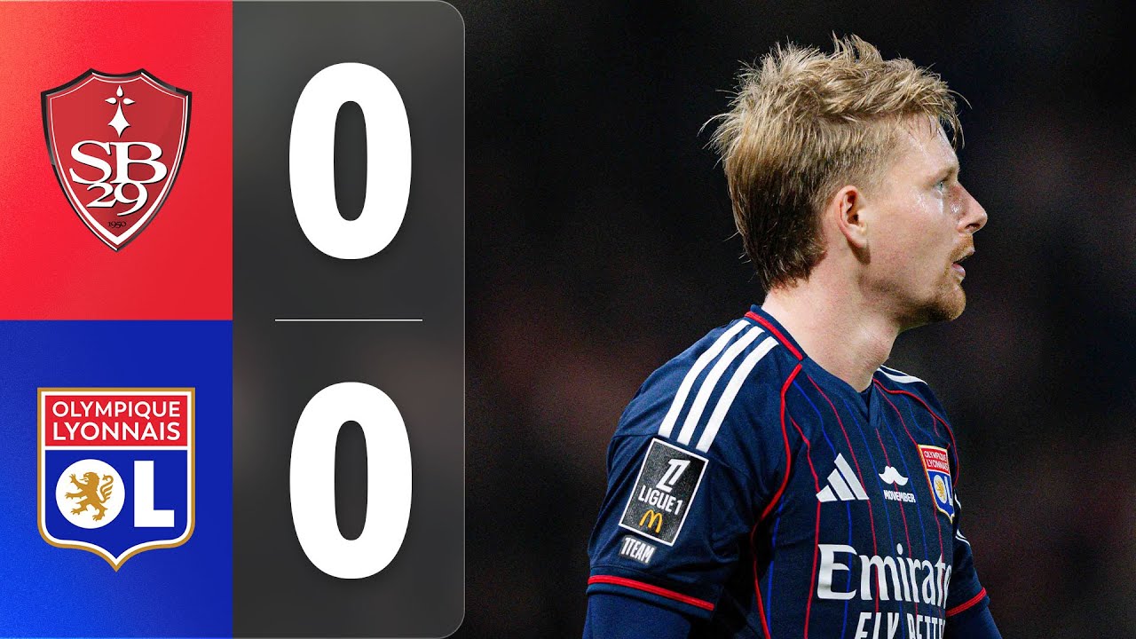 France Ligue 1 Stade Brestois 0-0 Lyon Highlights,Hot Video - Goaloo