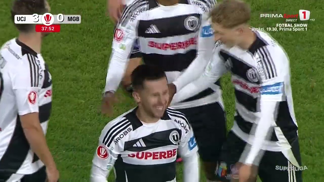 ไฮไลท์+โรมาเนีย ลีกา1:ยูนิเวอร์ซิตาเตีย คลูจ์ 3-1 Metaloglobus丨โรมาเนีย ลีกา1 2025-2026丨08-11-2025