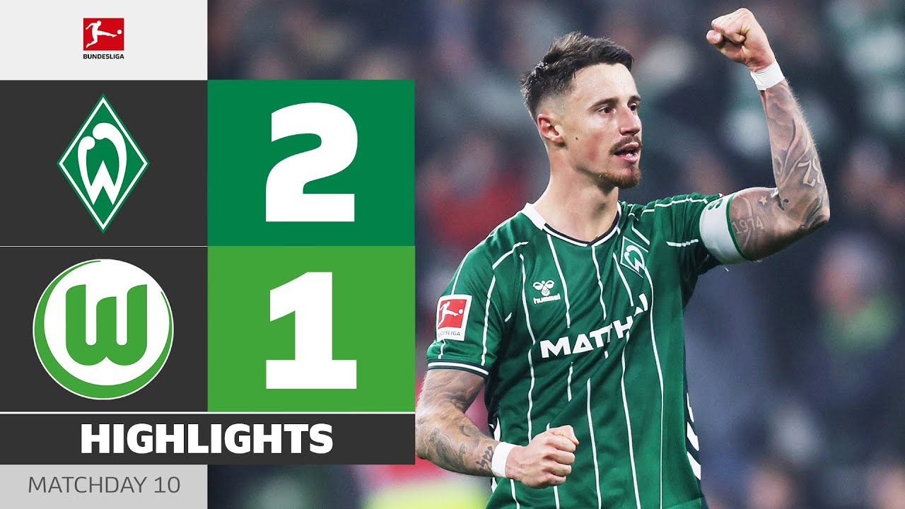 German Bundesliga Werder Bremen 2-1 VfL Wolfsburg Highlights,Hot Video - Goaloo