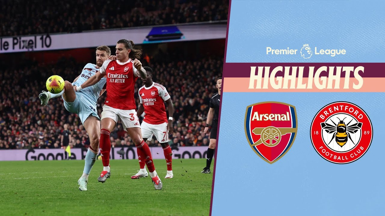 12.4-아스널 2-0 브렌트퍼드丨경기 하이라이트 -잉글랜드 프리미어리그