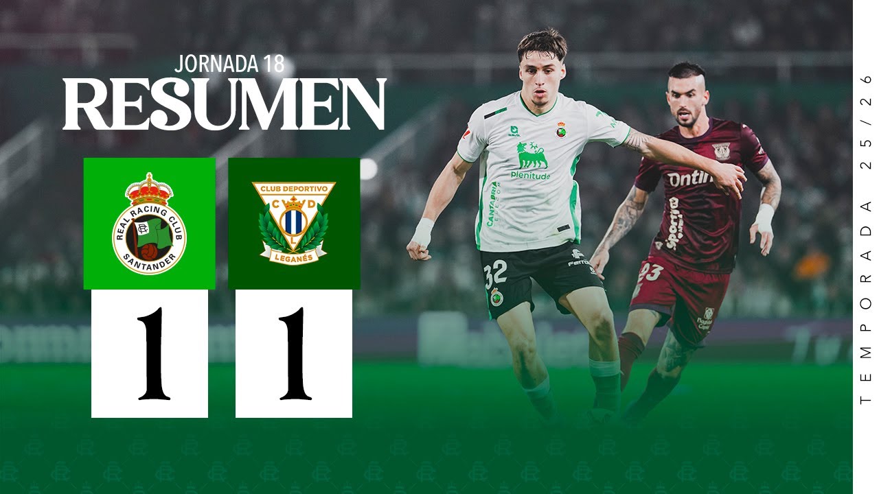 ไฮไลท์+เซกุนด้า ดิวิชั่น:ราซิ่ง ซานตานเดร์ 1-1 Leganes丨เซกุนด้า ดิวิชั่น 2025-2026丨14-12-2025