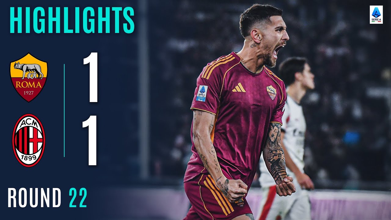 Match Highlights: AS Roma 1-1 AC Milan VĐQG Ý