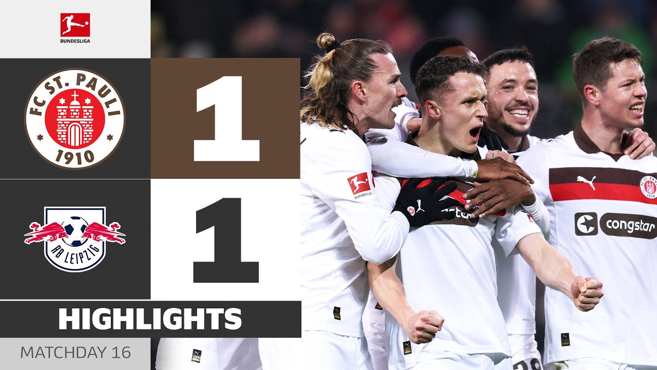 1.28-장크트 파울리 1-1 RB 라이프치히丨경기 하이라이트 -분데스리가