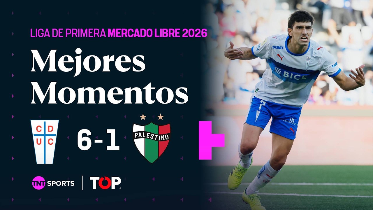 Chile Primera Division Univ Catolica 6-1 Palestino Highlights,Hot Video - Goaloo