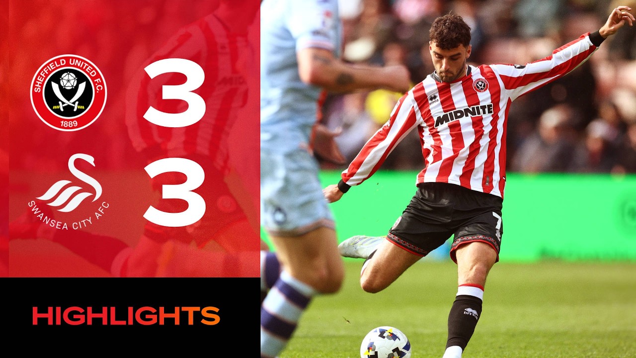 England Championship Sheffield United 3-3 Swansea City Highlights,Hot Video - Goaloo
