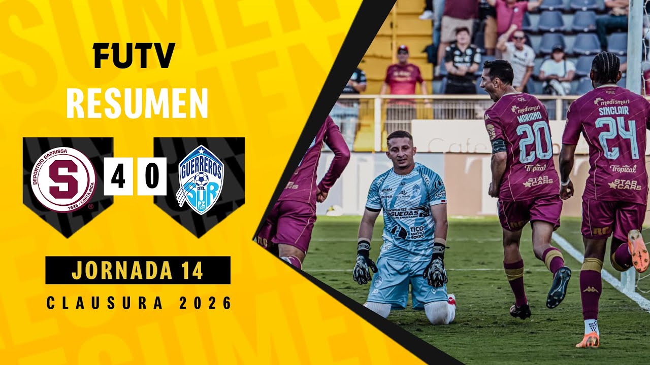 ไฮไลท์+คอสตาริกา พรีเมร่า ดิวิชั่น:เดปอร์ติโบ ซาปริสซ่า 4-0 Perez Zeledon丨คอสตาริกา พรีเมร่า ดิวิชั่น 2025-2026丨06-04-2026